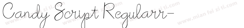 Candy Script Regularr字体转换